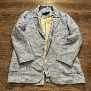 Zara Gray Blazer with Cream Lining Size L